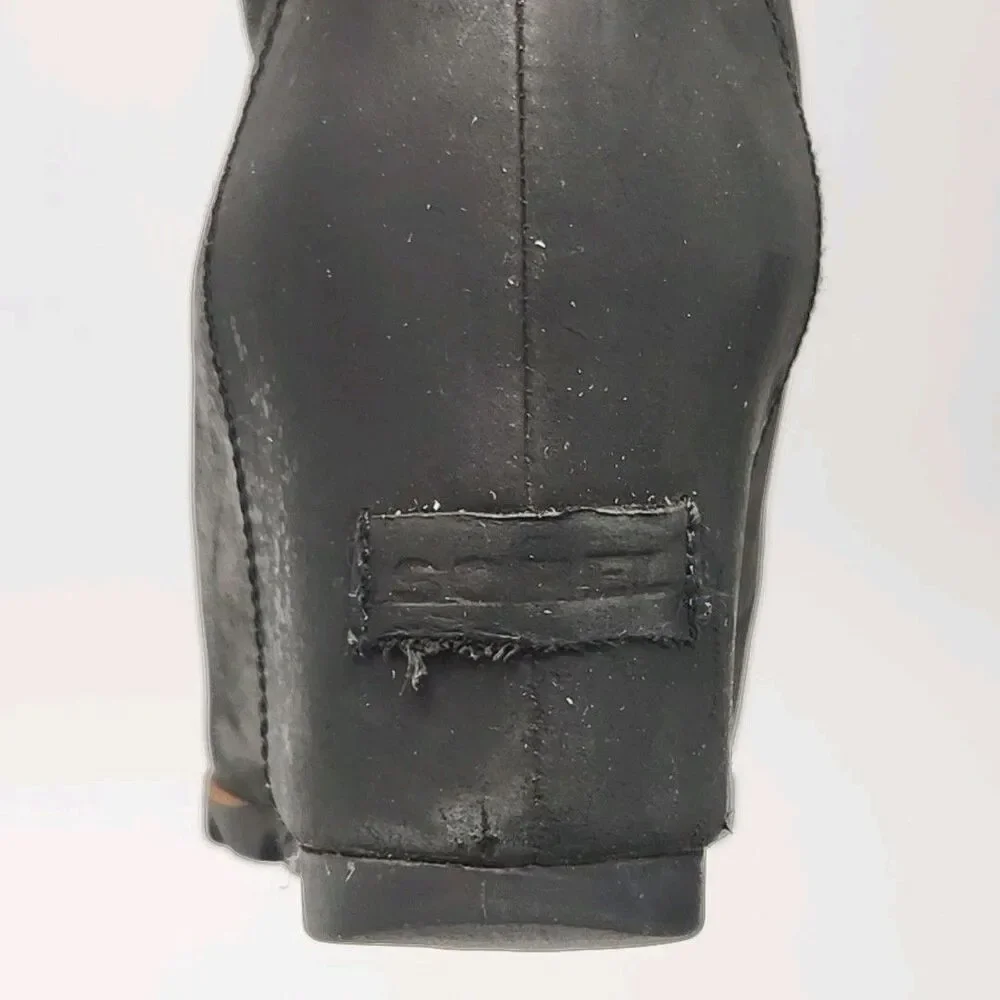 Sorel Boots Winter Snow Women Sz 10 Black Leather 2.5